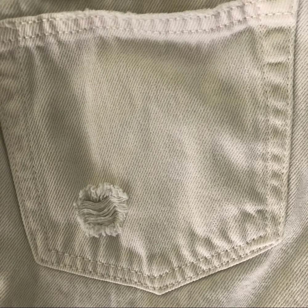 We the free white denim mini skirt free People